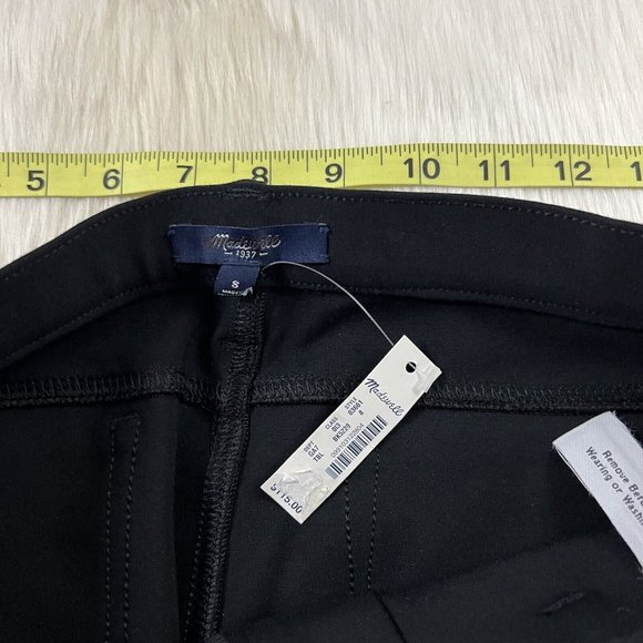 Madewell Women's Size 8 Black Skinny Ponte Knit Pants Zip Ankles 03661 - Picture 5 of 9